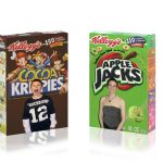 Photos imposed on cereal boxes