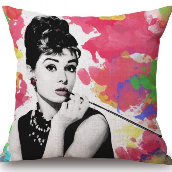 Audrey Hepburn MeMe Pillows in NYC