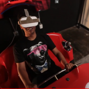 Child in VR headset